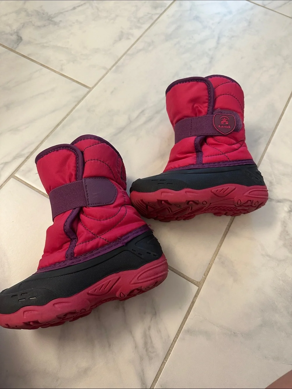 Kamik Kids Pink and Plum Winter Snow Boots size 9